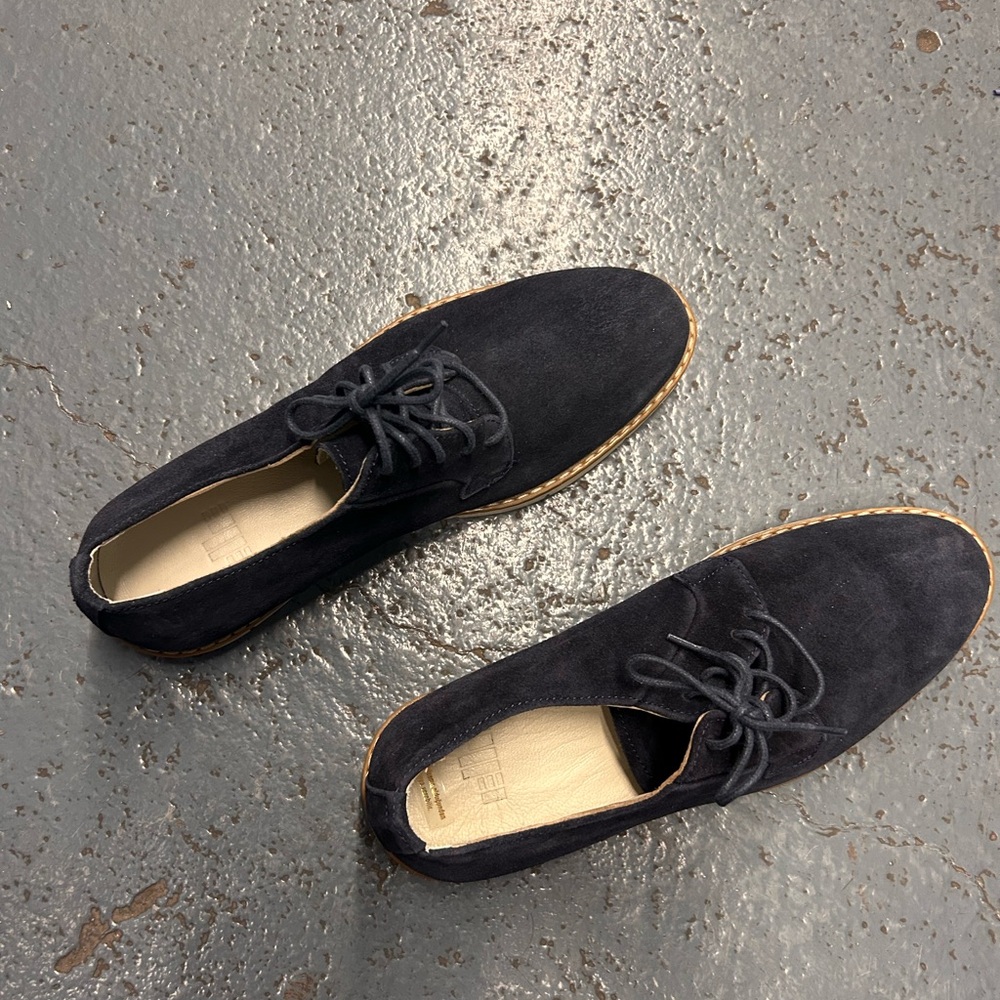 Men's Navy Suede Shoes
